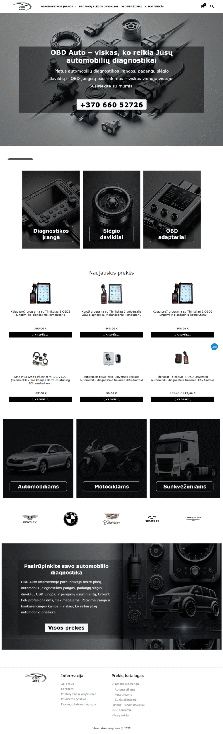 Atlikti darbai OBD Auto svetainė