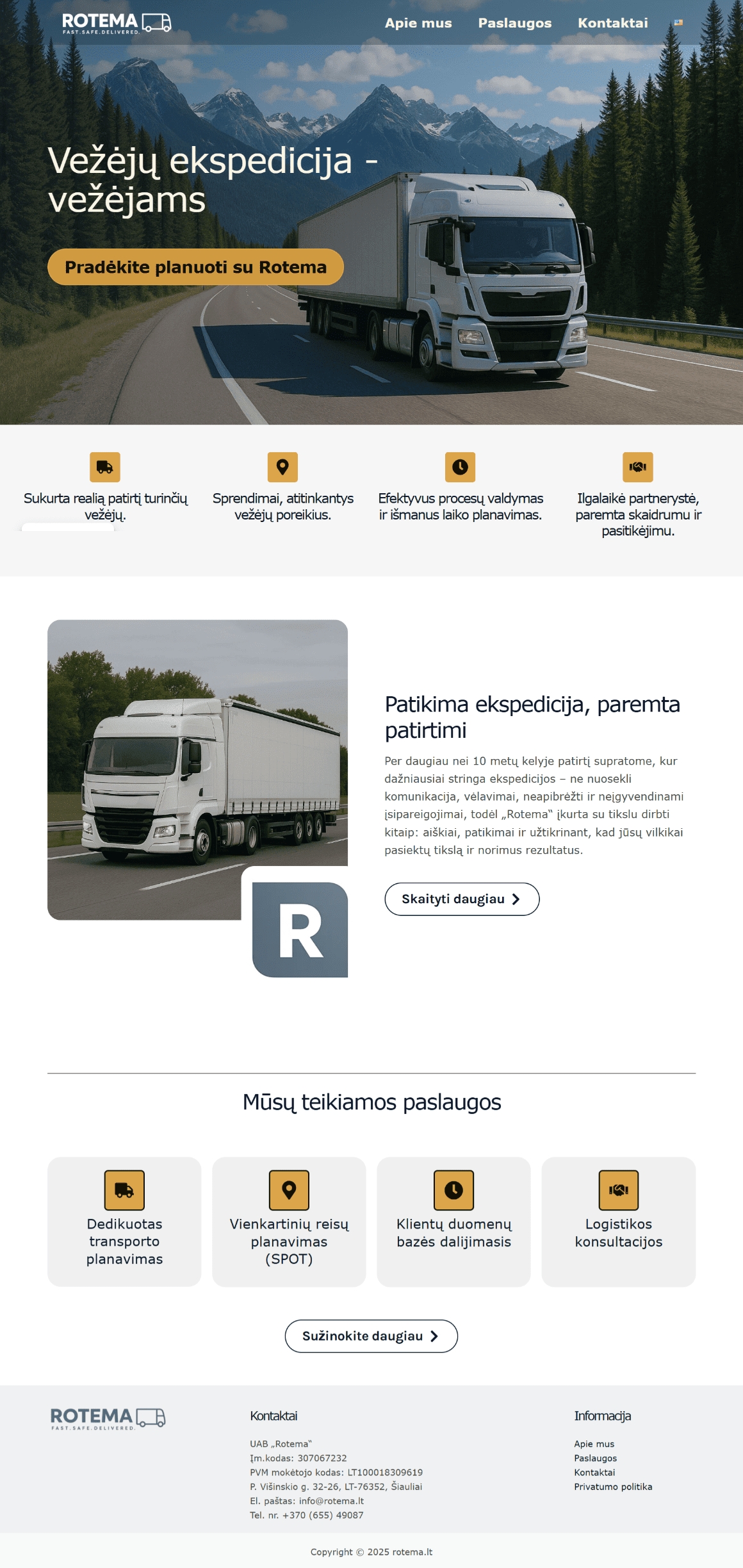 Atlikti darbai Rotema svetainė