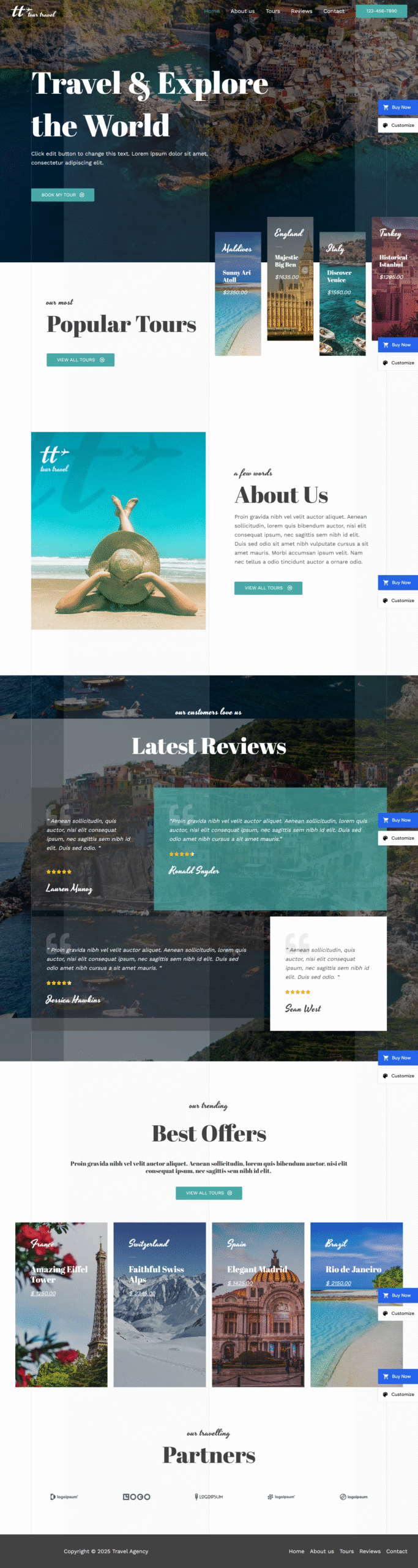 Svetainės dizainas turizmo paslaugoms